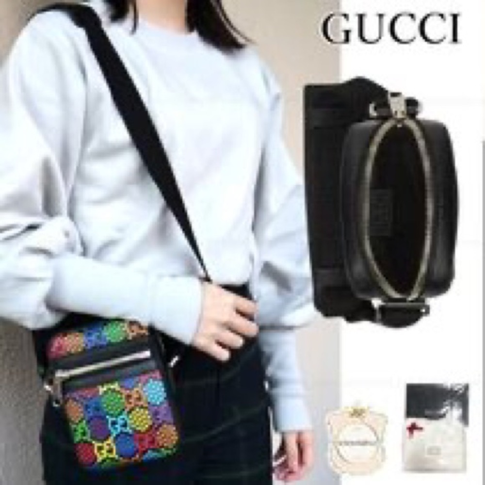 NEW Super Cute! GUCCI GG Psychedlic Shoulder Bag 598103 - Picture 3 of 13
